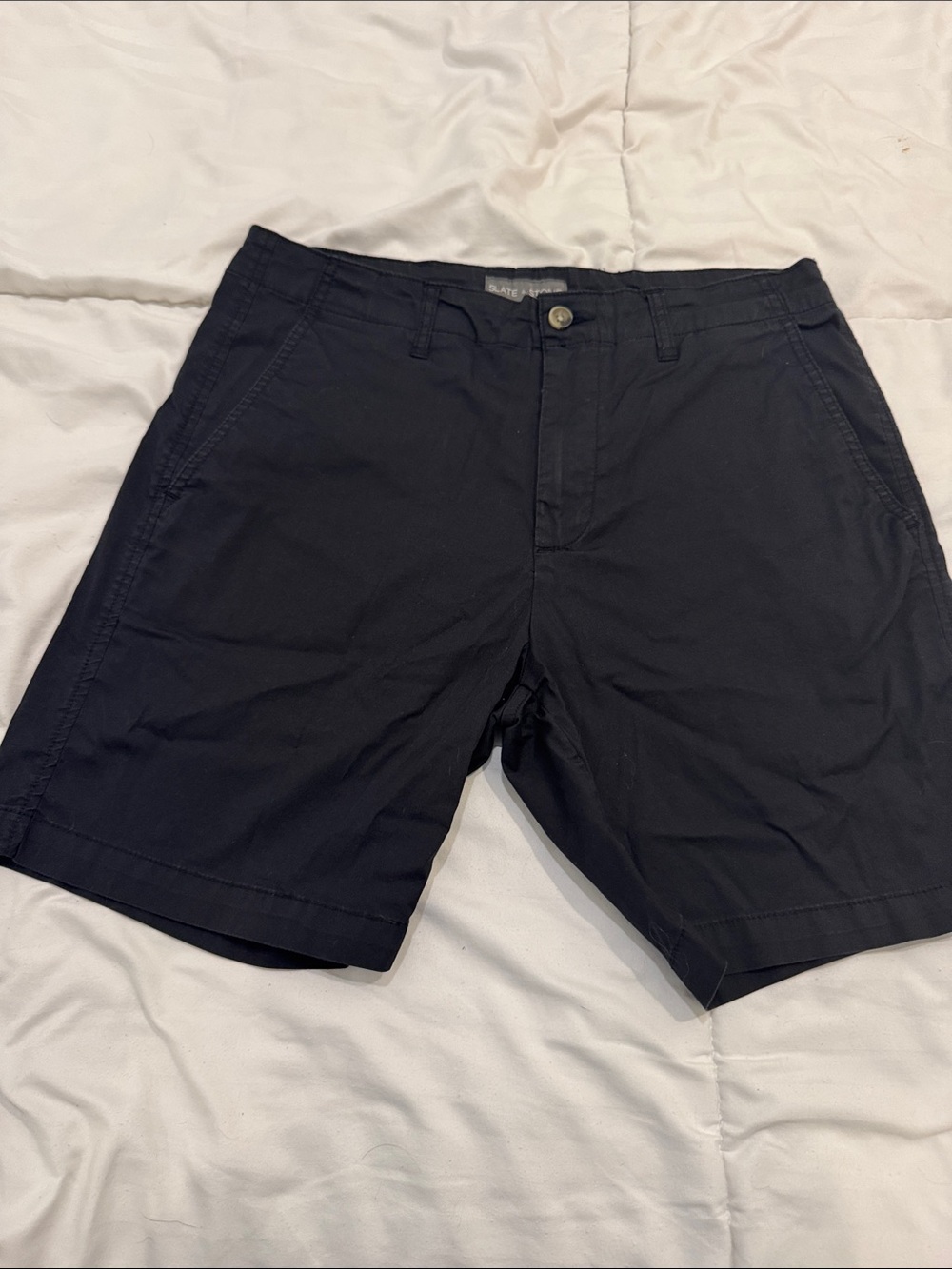 Men's Flat-Front Black Shorts — Clean Everyday Look
